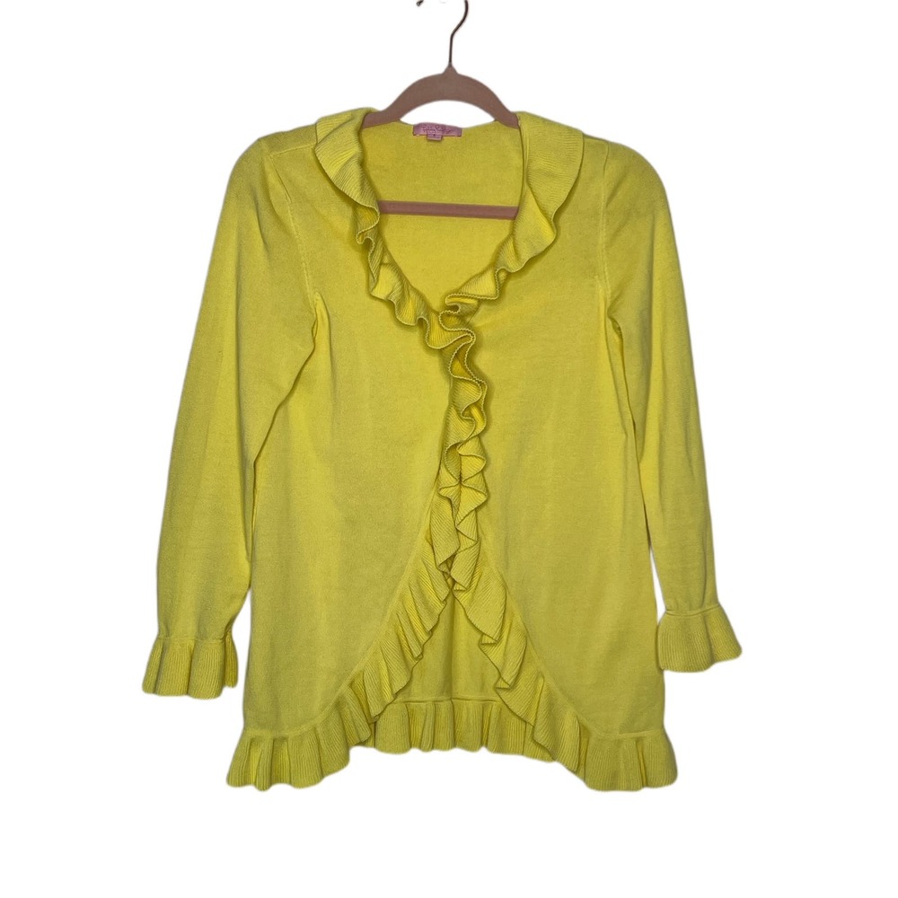 Lilly Pulitzer Yellow Ruffle Sweater - Picture 4 of 10